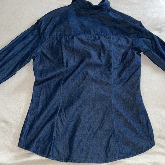 NY & Company Denim Button Down Shirt - Picture 6 of 7